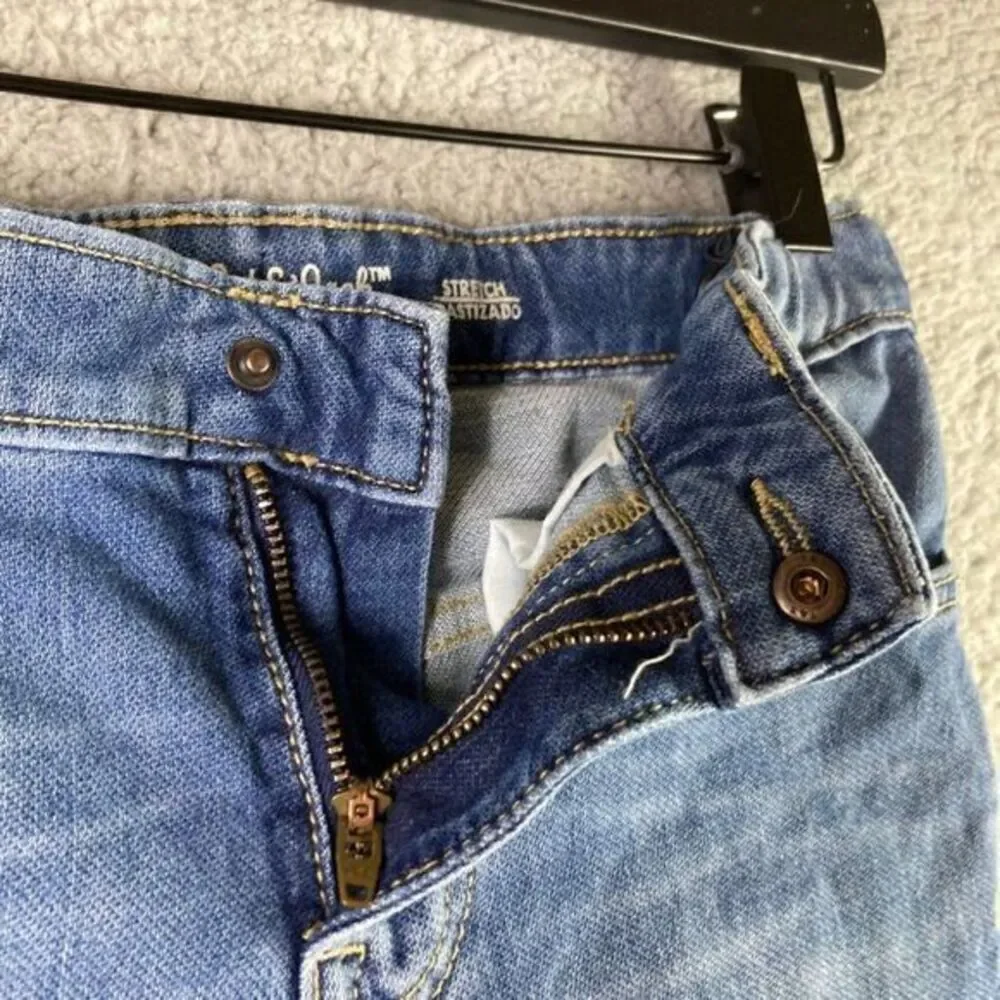 Cat & Jack Jeans Girls Size 8 Stretch Blue Denim Pants Bootcut Boot‎ Cut Youth